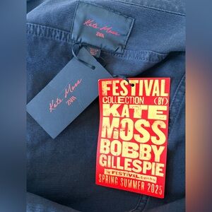 ZARA WOMAN NWT SS25 KATE MOSS X ZARA ZIPPED JACKET BLACK 6840/089/800 size M